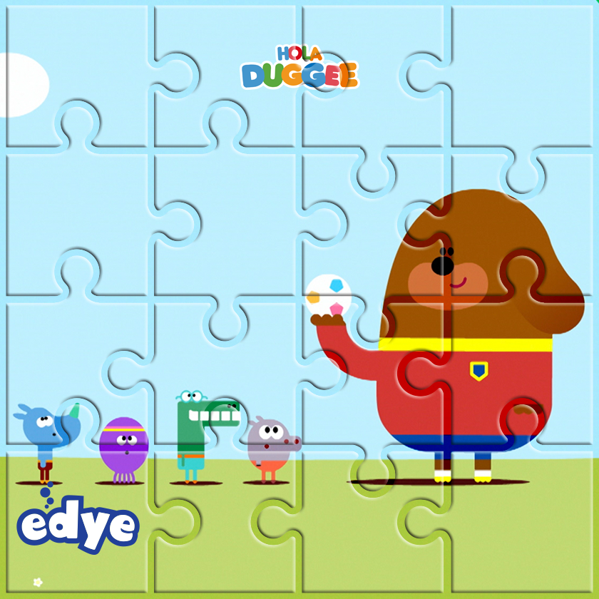 Duggee jugando fútbol