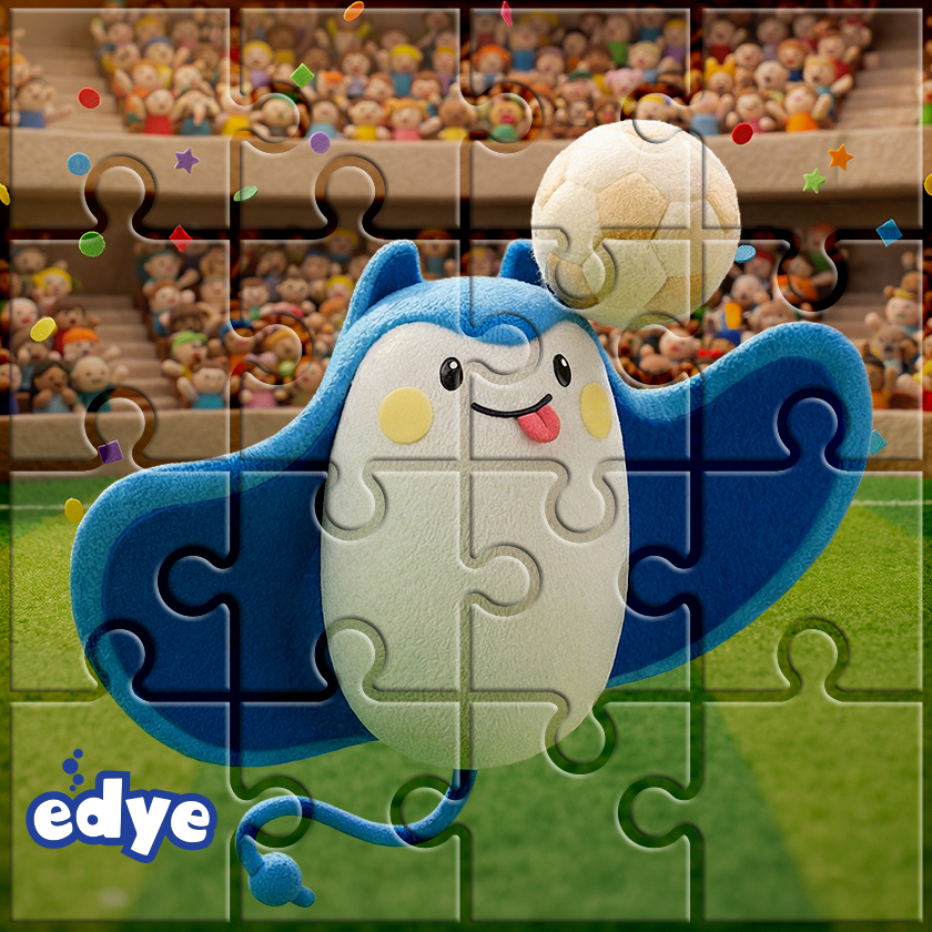 Edye jugando fútbol